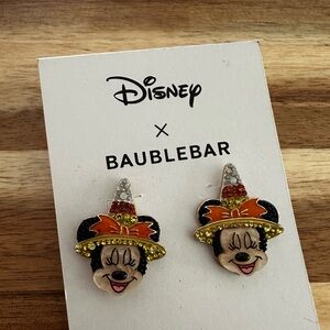 Baublebar Disney Minnie Candy Corn Halloween earrings NWT